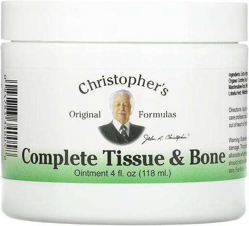 [BRSWIYQCBMBAAA3I] Christopher's Original Formulas Complete Tissue & Bone Ointment, Herbal Topical for Muscle & Joint Support, 4 fl oz
