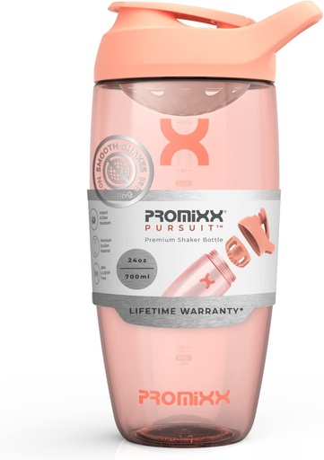 [BRSW2HQBCQBWYCLO] Promixx Pursuit Protein Shaker Bottle (24 oz) – Silent No-Ball Mixer, Leak-Proof Lid, BPA/BPS & Phthalate-Free ECOZEN – Easy-Clean Shaker Cup for Protein Shakes, Pre & Post-Workout Smoothies