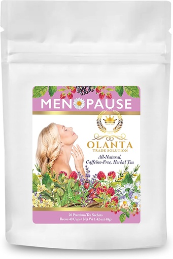 [BRSRAFAHOJ7BM3I6] Menopause Tea - Menopause Relief Supplements, Menopause Cooling Products, Menopause Supplements for Women, Herbal Tea for Menopause Symptoms - 20 Premium Tea Sachets