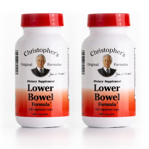 [BRSWIYYMOMOWIEDE] Christopher's Original Formulas Lower Bowel Cleanse Formula Capsules - Herbal Laxative Colon Cleanse and Gut Cleanse 100 ct. - Pack of 2