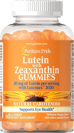 [BRSW2HD5DFYRMD3H] Puritan's Pride Lutein with Zeaxanthin Gummies, 60 Count