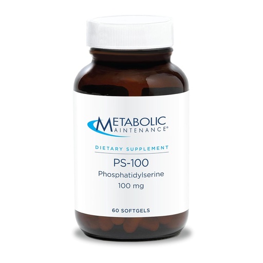 [BRSWIZY5OQBAEFD4] Mantenimiento metabólico PS-100 Phosphatidylserine, 100mg - Suplemento de Soporte Memoria Normal + Cognición, Promueve el sueño relajante (60 Softgels)