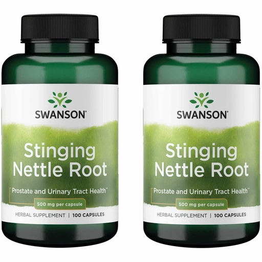 [BRSWGFAYAAMBMGTU] Swanson Stinging Nettle Root (Urtica Dioica) - Herbal Supplement - (100 Capsules, 500mg) (2 Pack)