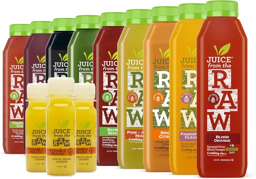 [BRSWYHYCBEOQKG3A] Juice From the RAW 9-Day Vitamin-C Immunity Cleanse Most Popular Juice Cleanse/Detox / 100% Raw Cold-Pressed Juices (18 Bottles + 9 Shots)