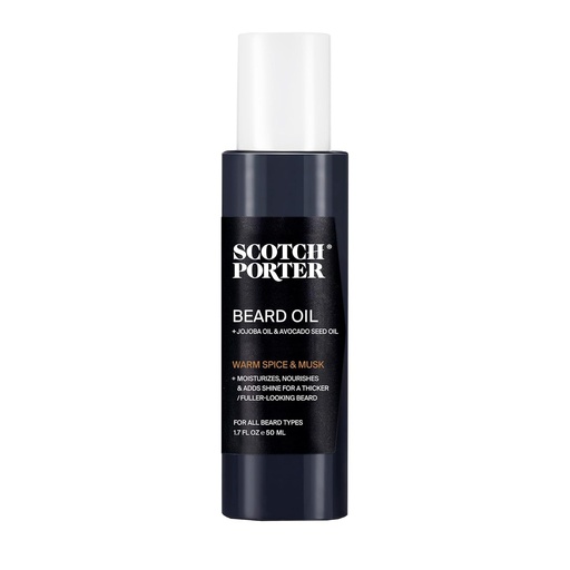 [BRSWKHD2C5YGEFDV] Scotch Porter Smoothing Beard Oil – Nourishing Oil Seals in Moisture & Smooths Flyaways for a Frizz-Free, Fuller/Healthier-Looking Beard with All-Day Shine – Original Scent, 1.7 oz. Bottle