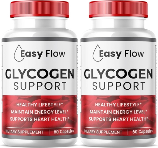 [BRSRAA33OUCQICDD] (2 Pack) Easy Flow Glycogen, EasyFlow Glycogen Support Capsules, Glyco Optimizer Formula, Natural Blood Vessel Cleaner, Premium Easy Flow Glycogen Support (120 Capsules)