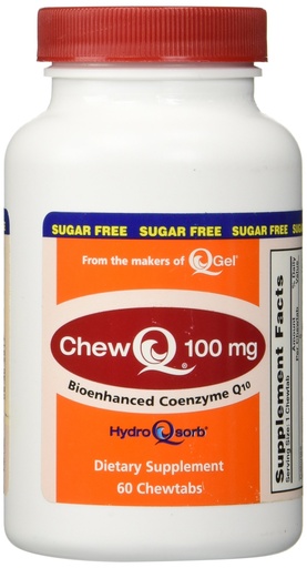 [BRSWIYYDBECB4FLI] 100mg ChewQ Chewable CoQ10 (60 Count) * Utilizes Advanced Technology to Deliver 800% Greater Absorption Than Standard CoQ10 * Purest CoQ10 Supplement On The Market * Vegetarian Friendly * Gluten Free