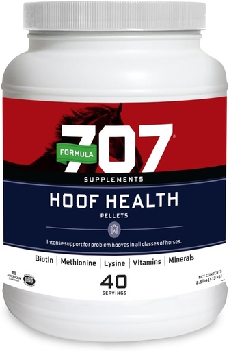[BRSWIZIGCYHREE3Y] Formula 707 Hoof Health Equine Supplement, 2.5lb Jar – Biotin, Amino Acids, and Minerals to Improve and Support Healthy Horse Hooves