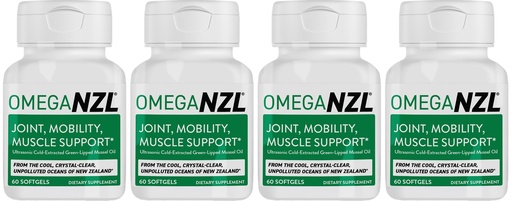 [BRSROAQ6DIDR62A2] Original Omega-3 Joint Support Supplement, Best Natural Muscle Relief, Green-Lipped Mussel Oil, 240 Softgels, No Fishy Aftertaste