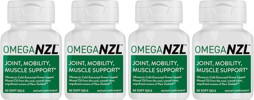[BRSROAQ6DIDR62A2] Original Omega3 Joint Support Supplement, Best Natural Muscle Relief, Green- Liped Mussel Oil, 240 Softgels, No Fishy Afterspace