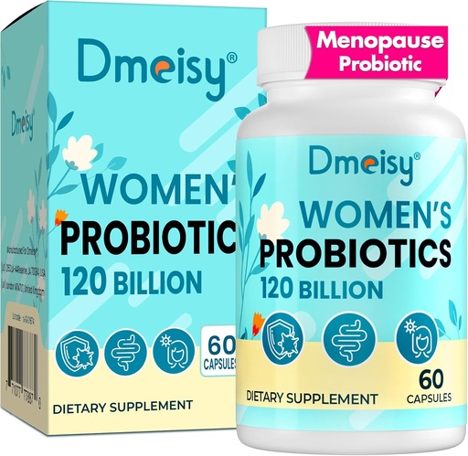 [BRSROEARA4FBOFD4] Menopause Supplements for Women, 120 Billion CFU Probiotic, 13-in-1 Herbs Probiotics Complex, for Menopause Relief, Hormone Balance, Hot Flashes, Night Sweats, Mood Swings, Gut & Immunity - 60 Capsule