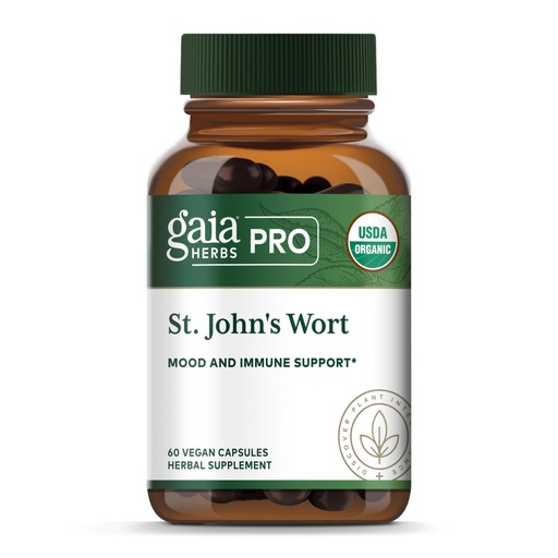 [BRSWIZQDOBYBY33A] Gaia Herbs Pro St. John's Wort - Healthy Immune System Support Supplement - Health Supplement with Organic St John's Wort - 60 Liquid Phyto-Caps (30 Servings)