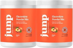 JUNP Electrolytes Powder No Sugar No Carbs – Orchard Fresh Juicy Peach Drink Mix - Potassium & Salt Electrolyte Hydration Powder Zero Calorie Sugar Free Electrolyte Powder, Keto Friendly, 180 Servings