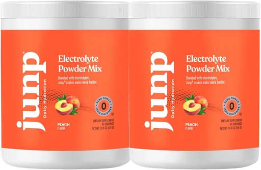 [BRSRAFQ7OEFGA3AZ] JUNP Electrolytes Powder No Sugar No Carbs – Orchard Fresh Juicy Peach Drink Mix - Potassium & Salt Electrolyte Hydration Powder Zero Calorie Sugar Free Electrolyte Powder, Keto Friendly, 180 Servings