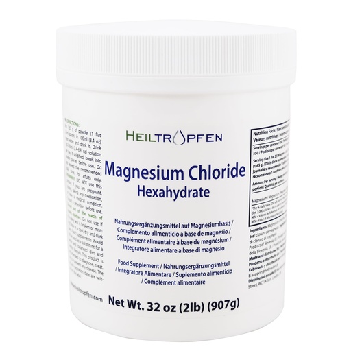[BRSWGZQ2OEJWKADX] 2 Pounds Magnesium Chloride Hexahydrate | Pharmaceutical Grade Ingredients | Third-Party Tested | Crystal Powder | Pure Ph. EUR., BP, USP, 100% | Heiltropfen®