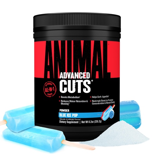 [BRSW2YYPOQPRAYDA] Animal Cuts Thermogenic Fat Burner Powder - Weight Loss for Women and Men for Metabolism, Energy, Focus, and Nootropic Brain Support with Ketones Appetite Suppressant - Blue Ice Pop Flavor