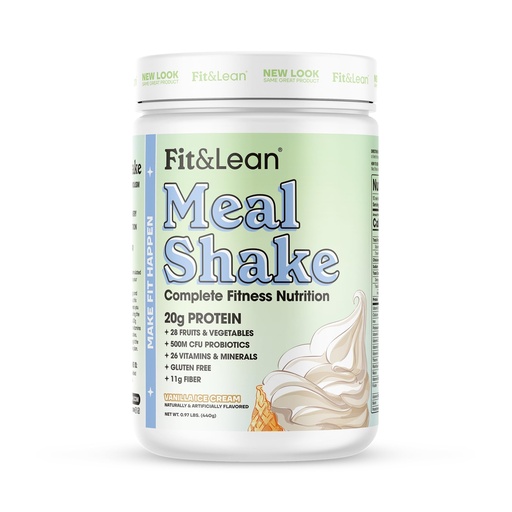 [BRSWKH3ZA4MBC3DX] Fit & Lean Meal Shake, Fat Burning Meal Replacement, Protein, Fiber, Probiotics, Vanilla, 1lb, 10 Servings Per Container
