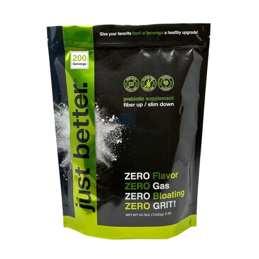 [BRSWGHTYA5YAEFY3] just better. Prebiotic Fiber Supplement for a Healthy Gut | Fiber Powder with Zero Grit Zero Taste and No Bloating or Gas | Feel Full Faster | Keto Non-GMO Gluten Free Vegan 200 Servings