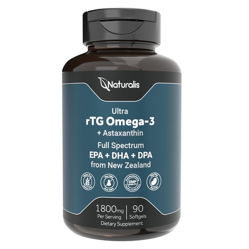 [BRSRAYIPCFYBECLZ] Naturalis Ultra rTG Omega 3 Fish Oil 1800mg from Wild New Zealand Tuna | IFOS Certified & Sustainably Sourced | Full Spectrum Omega3s EPA, DHA & DPA | 90 Softgels