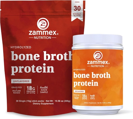 [BRSROAIKDIMRS3DF] Zammex Bone Broth Packets + Bone Broth Protein Powder 300g