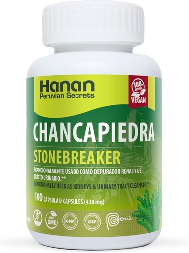 [BRSWYEARO4BRQCQ6] Hanan Chancapiedra Stonebreaker (100 capsules) Aide à promouvoir une fonction rénale saine naturellement (2 pack)