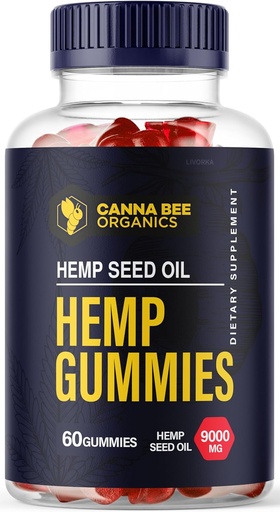 [BRSROBT2C4HWMAA3] LIVORKA 1 Pack - Canna Bee Gummies - Canna Bee Organics 30 Gummies for 1 Month, CannaBee Hemp Gummies, Canna Bee Hemp 9000 MG Per Bottle, Canna Gummies, Canna Hemp Gummies