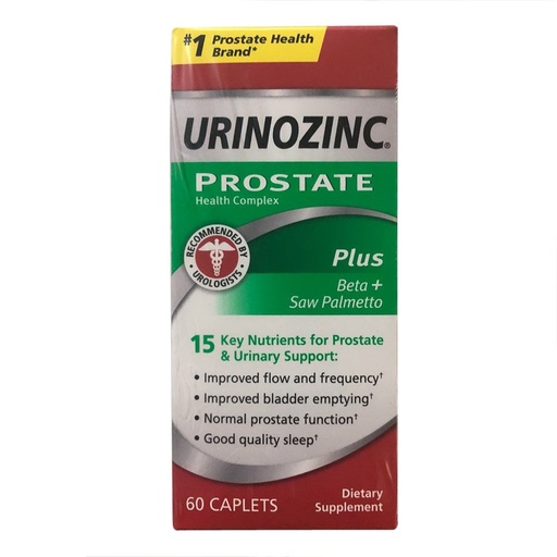 [BRSWGYALCEIWGCT3] URINOZINC PROSTATE Health Complex Plus Beta+Saw Palmetto 60 CAPLETS