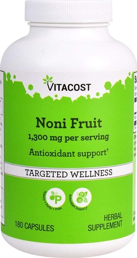 [BRSWIZT7BMBB6G3A] Fruta Noni Vitacost - 1.300 mg por por porción - 180 cápsulas