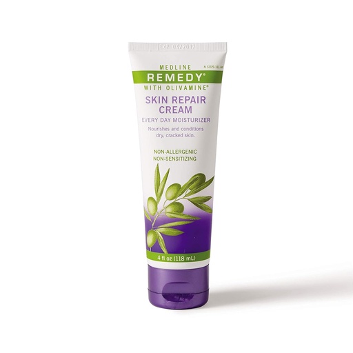 [BRSWIZT3B56QGGDO] Medline Medline Remedy Skin Repair Cream Every Day Moisturizer with Olivamine, 4 Oz