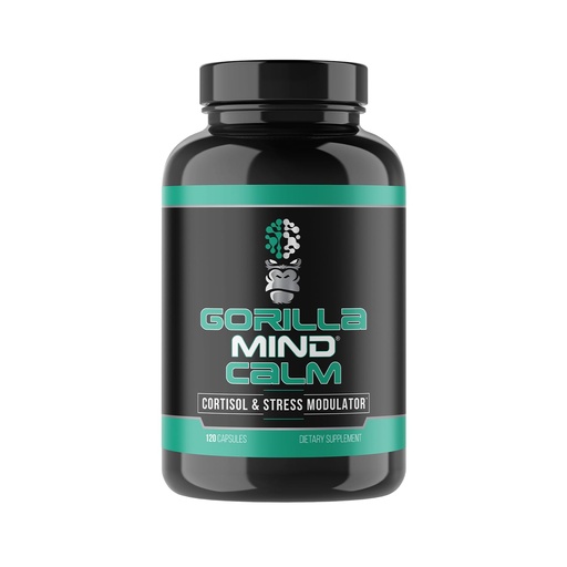 [BRSROAAOCEGRSG3Z] Gorilla Mind Calm (120 Capsules) - Potent Relaxation & Stress Reduction | Cortisol & Stress Modulator | Enhanced Recovery