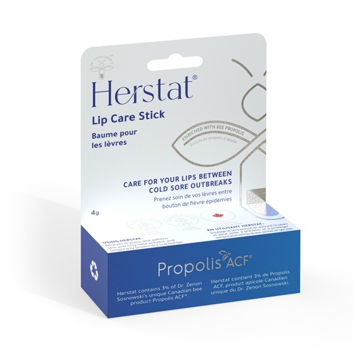 [BRSWIAI5B4HWKHTM] Herstat Daily Lip Balm | Use Between Cold Sore Outbreaks | 3% Propolis | Softens, Hydrates Coldsore Prone Lips