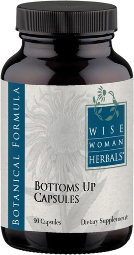 [BRSWIZY5OYFR6DDM] Wise Woman Herbals Bottoms Up Capsules, Herbal Venous Support for Healthy Circulation, Vein Integrity, and Occasional Swelling, Non-GMO, Additive-Free Formula, 90 Veg Caps