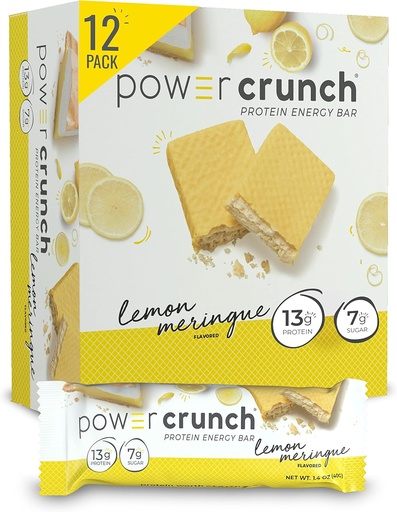[BRSWGGQZDJ5WMAA7] Power Crunch Protein Wafer Bars, High Protein Snacks mit leckerem Geschmack, Zitronenmelisse, 1.4 Unze (12 Count)