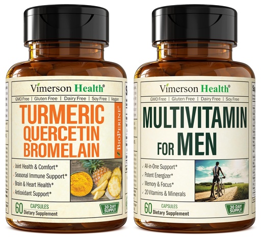 [BRSW2233CN6RMEY7] Quercetin with Bromelain & Turmeric Curcumin & Complete Multivitamin for Men
