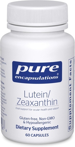 [BRSWIY34C4FB2HTI] Pure Encapsulations Lutein ' Zeaxanthin - Supports Overall Vision* - Maintains Macular Pigment ' Eye Health* - Antioxidant Support* - Vegan-Friendly " Non-GMO - 60 Capsules