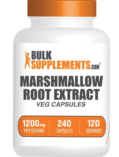 [BRSRMAALCEBR6E3V] BulkSupplements.com Marshmallow Root Extract Capsules - Herbal Supplement, Marhmallow Root 1200mg - Gluten Free, 2 Capsules per Serving, 240 Count (Pack of 1)