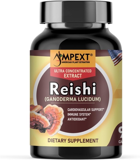 [BRSRA2YZAUIQ43I7] Reishi Mushroom Extract - Premium Quality, Only Fruiting Bodies, Antioxidant, Pmonotes Longevity, Immunity Booster, Energy & Vitality, Removes Fatigue, 90 Veg Caps.