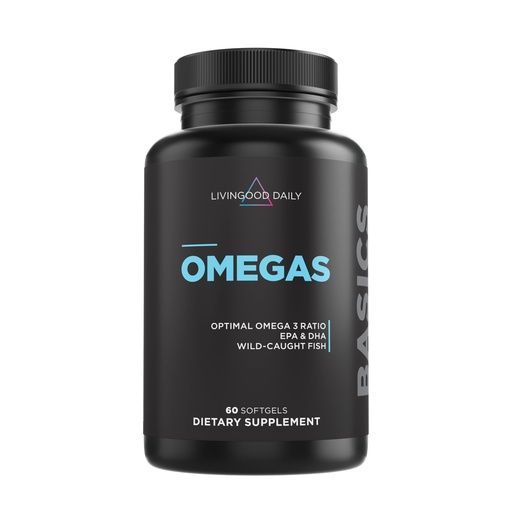 [BRSROZQ7OAMAKHT3] Livingood Daily Fish Oil Omega 3 Supplement, EPA and Dha from Wild Caught Fish, Omega 3 Fatty Acids for Heart, Brain, and Joint Health for Men and Women, Gluten Free, 30 Day Supply, 60 Softgels