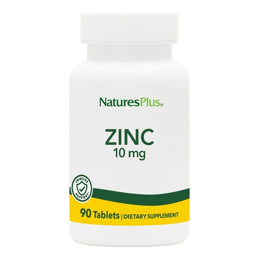 [BRSWIYQZC4BWMHDK] NaturesPlus Zinc Tablets - 10 mg, 90 Vegetarian Supplements - Immune System Supplement for Cellular Growth & Repair - Promotes Healthy Digestion, Metabolism & Vision - Gluten-Free - 90 Servings