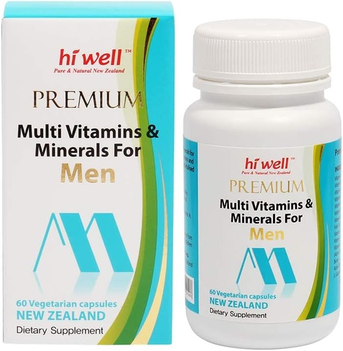 [BRSWYHDQCUBRQFDO] Hi Well Premium Multi Vitaminas &amp; Minerales para Hombres 60VegeCapsules
