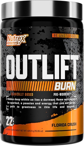 [BRSRAY34OYPAY3TD] Nutrex Outlift Burn Pre-Workout Doplnky pre energiu, Focus & Endurance 