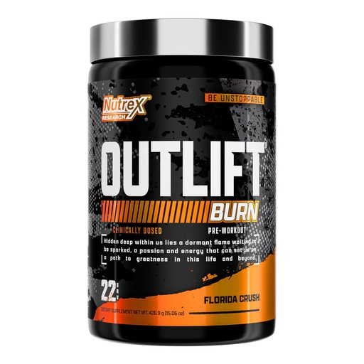 [BRSRAY34OYPAY3TD] Nutrex Outlift Burn Pre-Workout Supplement for Energy, Focus & Endurance | Metabolyte, L-Citrulline, Beta-Alanine & Caffeine | Thermogenic Formula for Performance (22 Servings, Florida Crush)