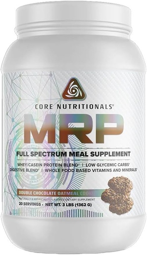 [BRSWYEDRCR7BMDY2] Core Nutritionals Platinum MRP Full Spectrum Meal Replacement, Sustained Release for All Day Amino Acid Support, 27G Protein, 20 Servings (Double Chocolate Oatmeal Cookie)