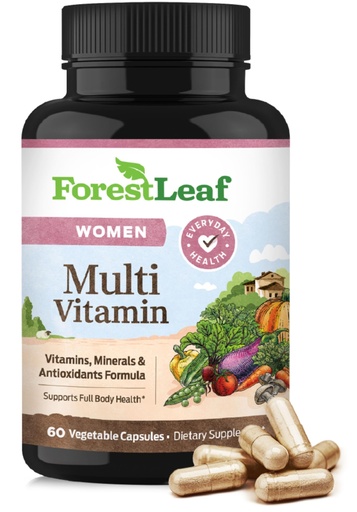 [BRSRAADQBB5A42D5] ForestLeaf Daily Vitamin Multivitamin for Women, Multi-Vitamin for Women - Womens Multivitamins & Multiminerals Supplement | All Essential Vitamins Needed for Health & Energy | 60 Veg Caps