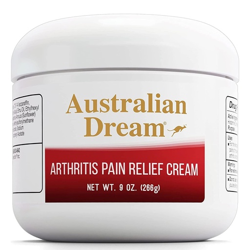 [BRSWIGQCBEMRSETO] Australian Dream Arthritis Pain Relief Cream - Soothing & Non-Greasy - Powerful Topical Arthritis Pain Relief - Good for Muscle Aches or Joints - 9 oz Jar