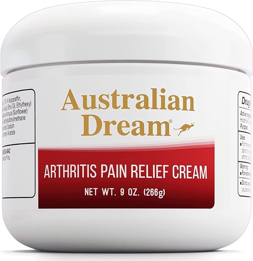 [BRSWIGQCBEMRSETO] Australian Dream Arthritis Pain Relief Cream - Soothing & Non-Greasy - Powerful Topical Arthritis Pain Relief - Good for Muscle Aches or Joints - 9 oz Jar