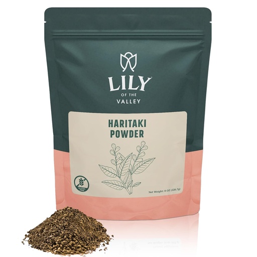 [BRSROA3QBYMRUDT6] Lily of the Valley Haritaki Powder - Terminalia Chebula - Sourced from India - An Ayurvedic Herb - 100% Natural &No Added Preservative - Vegan & Gluten-Free (8oz, 226g)- Package May Vary