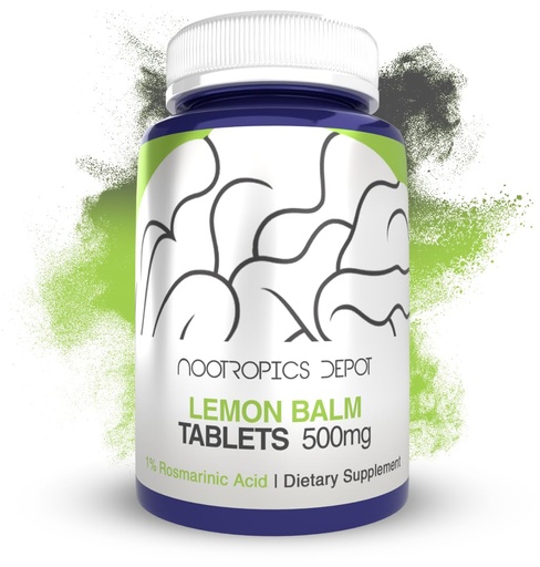 [BRSWGBADBEPGA236] Nootropics Depot Lemon Balm Extract Tablets | 500mg | 120 Count | 10:1 Water Ethanol Extract