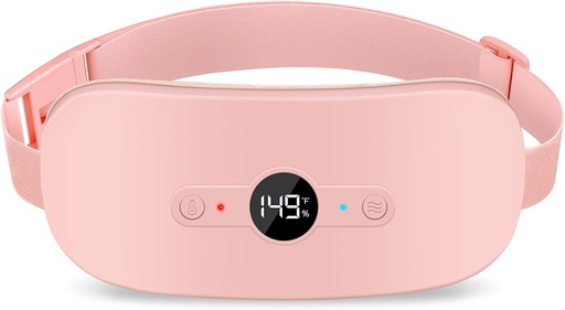[BRSROCQRAQHRSH3K] NOWWISH Θέρμανση Pad για την περίοδο Cramps Pain Relief, Portable Electric Cordless Menstrual Θέρμανση Pad Rechargable with 6 Heat Levels and 6 Massage Modes, Christmas Gifts for Women Teen Girls, Pink