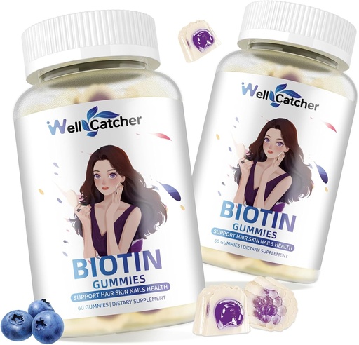 [BRSRAEANDICQKDY6] Biotin Gummys for hair growth - Biotin Gummys for strong hail Nail Skin with multvitin Sugar Free Vegan Chewable hair growth Gummy for Women Munical Kids Blueberry Flavored 60-Day Supplication (英语:Biotin Gummys for Biotin Gummys for strong hail Nail kin 配以多维坦糖无糖的Vegan Chewable hail 配以女子男性的毛发生长 Gummy 蓝莓火烧60日供应